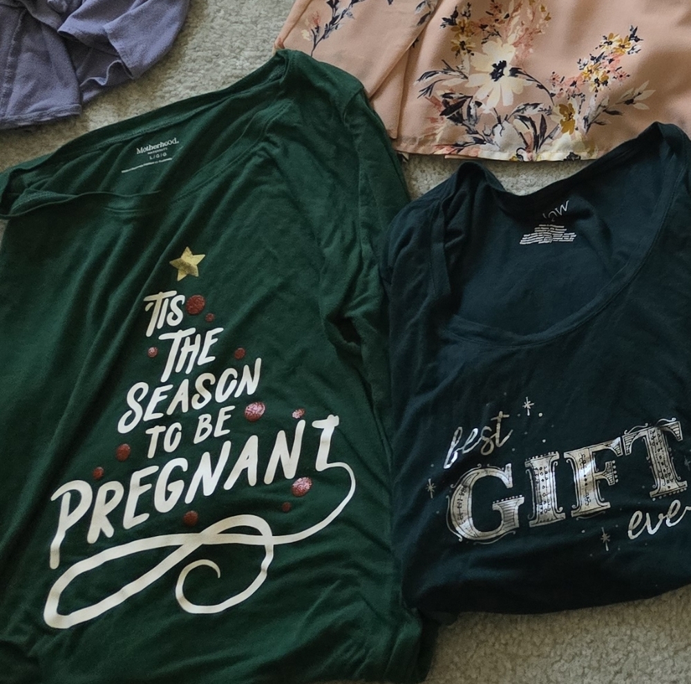 Christmas/Holiday Maternity Large long sleeve bundle
